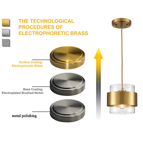 Modern Brass Kitchen Pendant Light Adjustable Hanging Light